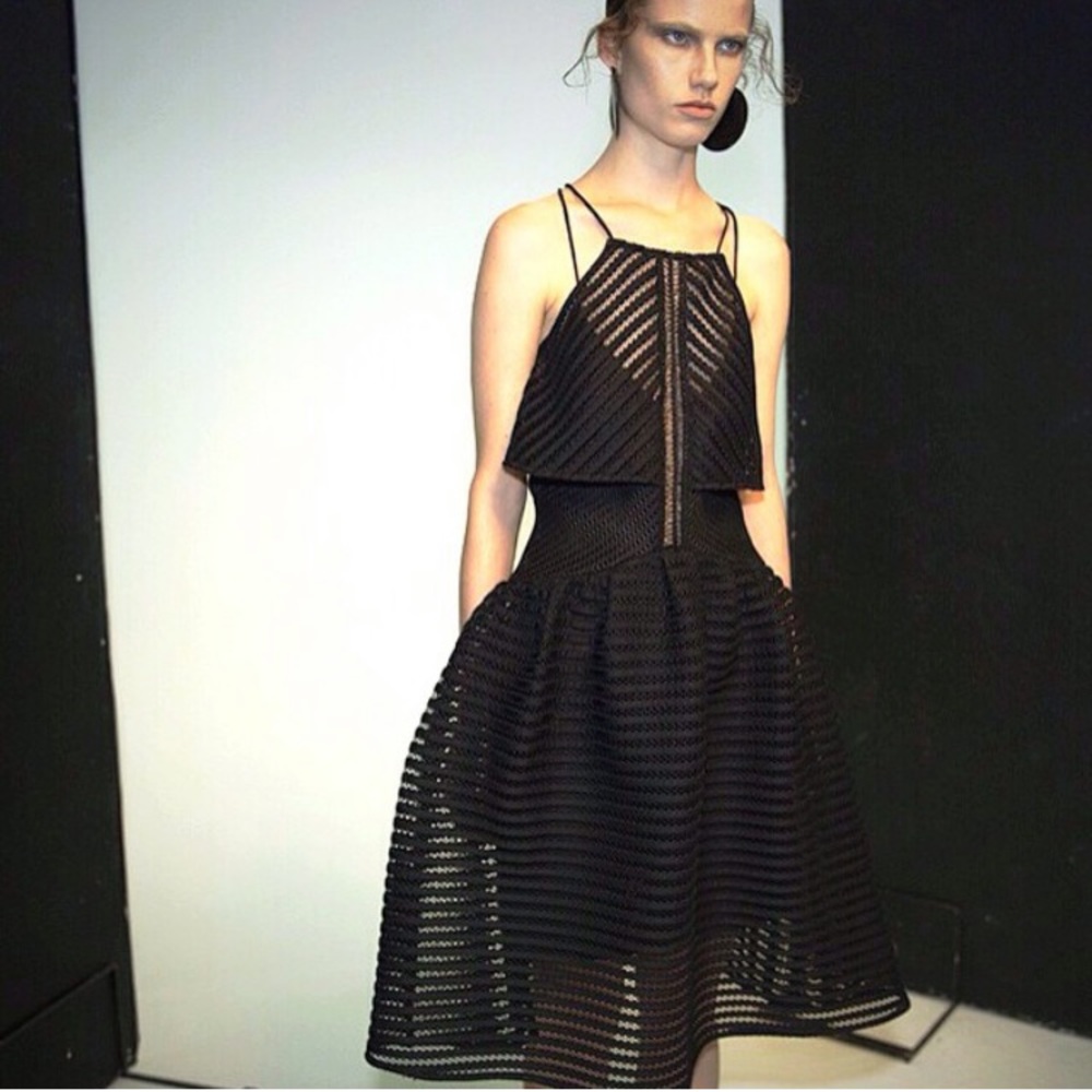 Self portrait backless black dress